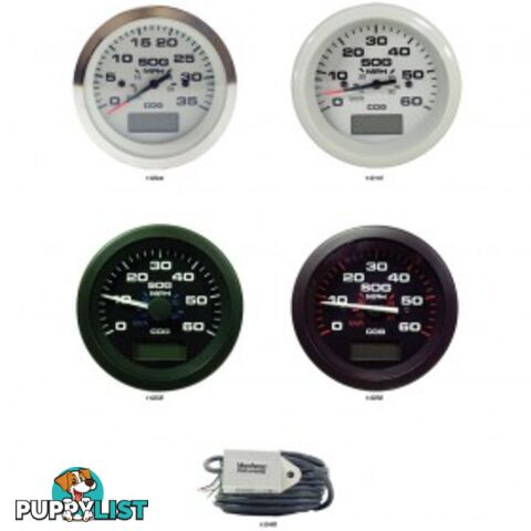 Veethree Instruments GPS Speedometer - 112109 - Arctic White 0-35mph - 112109