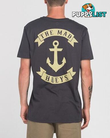 ANCHOR CASTAWAY SS TEE - ALMOST BLACK - XX-Large - H418M01006-XXL