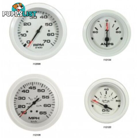 Veethree Instruments Arctic White Gauges - 112106 - Speedo Kit 65mph - 112106