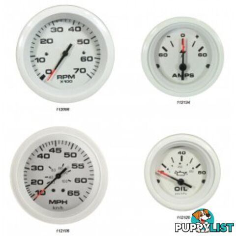 Veethree Instruments Arctic White Gauges - 112142 - Trim Gauge Evinrude - 112142