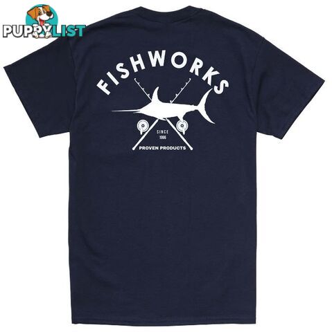 Swords &amp; Rods Pocket Tee - Navy - Small - SSPOCKETTEE-S-NAVY