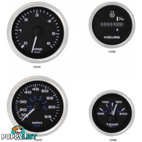 Veethree Instruments Premier Pro Domed Staineless Steel Gauges - 112382 - Oil Pressure Gauge - 112382