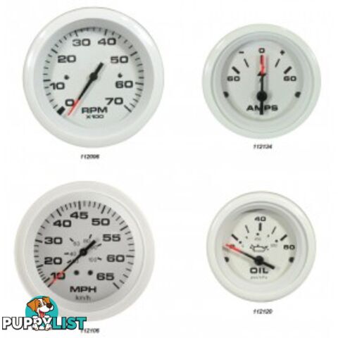 Veethree Instruments Arctic White Gauges - 112116 - Water Pressure - 112116