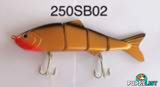 King Hit Swimbait Lure 250mm 140g - Gold - 250SB02