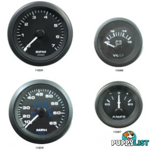 Veethree Instruments Premier Pro Domed Gauges - 112268 - Fuel Gauge - 112268