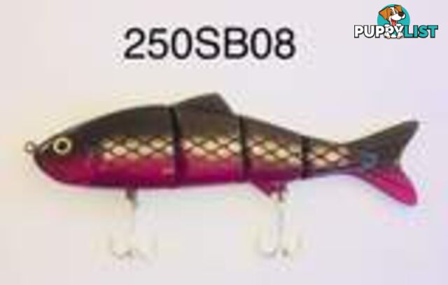 King Hit Swimbait Lure 250mm 140g - Black/Purple - 250SB08