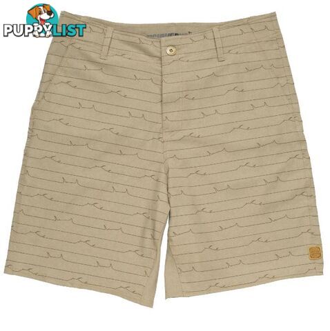 Stretch Clipperton - Khaki Heather Stripe Short - 40 - CLIPPERTON40-KHAKI