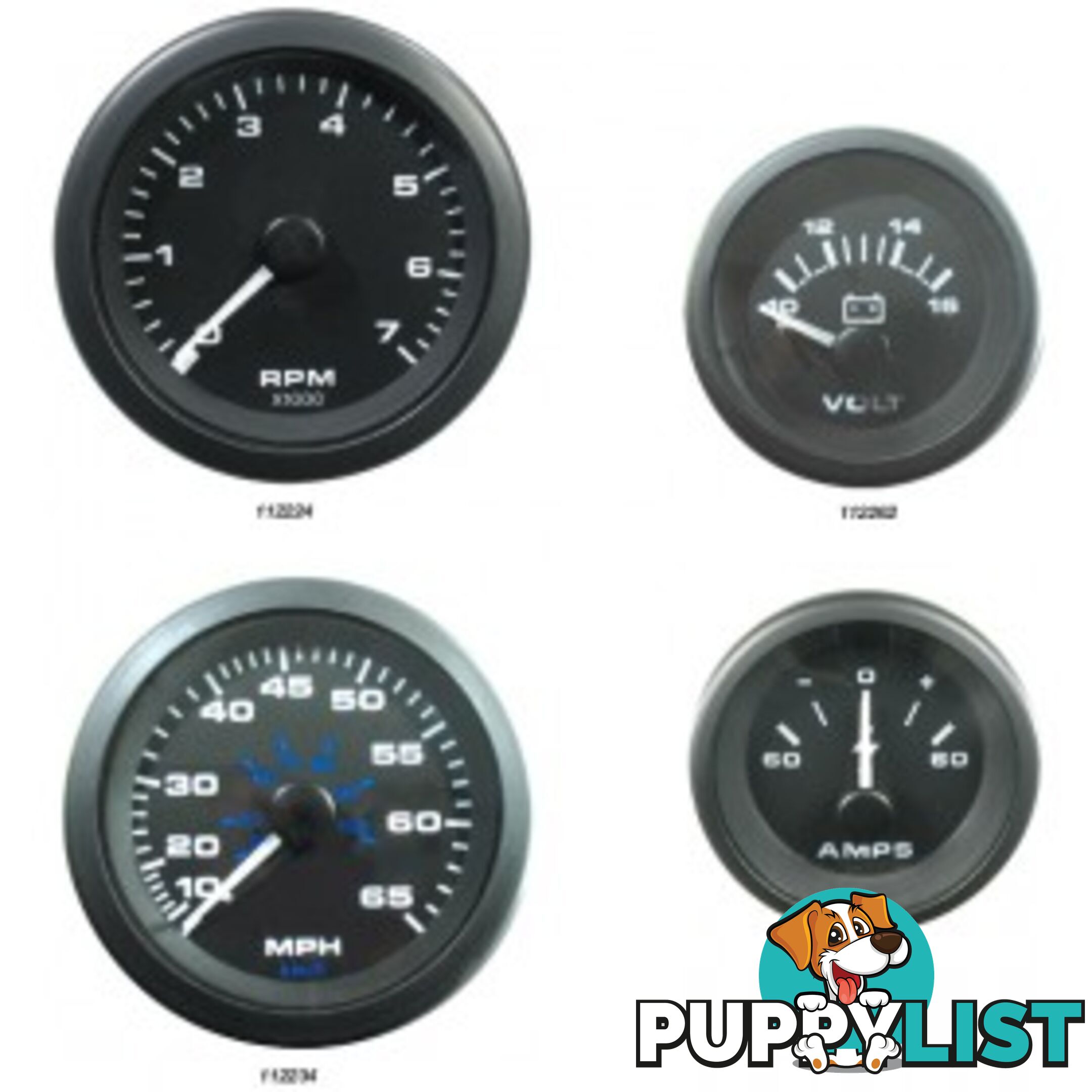 Veethree Instruments Premier Pro Domed Gauges - 112272 - Trim Gauge Evinrude - 112272