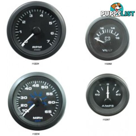 Veethree Instruments Premier Pro Domed Gauges - 112272 - Trim Gauge Evinrude - 112272