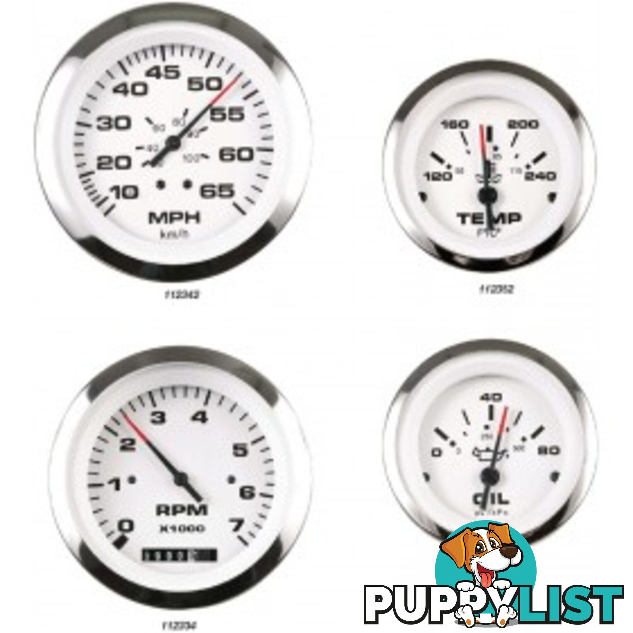 Veethree Instruments Lido Pro Domed Gauges - 112360 - Hourmeter - 112360