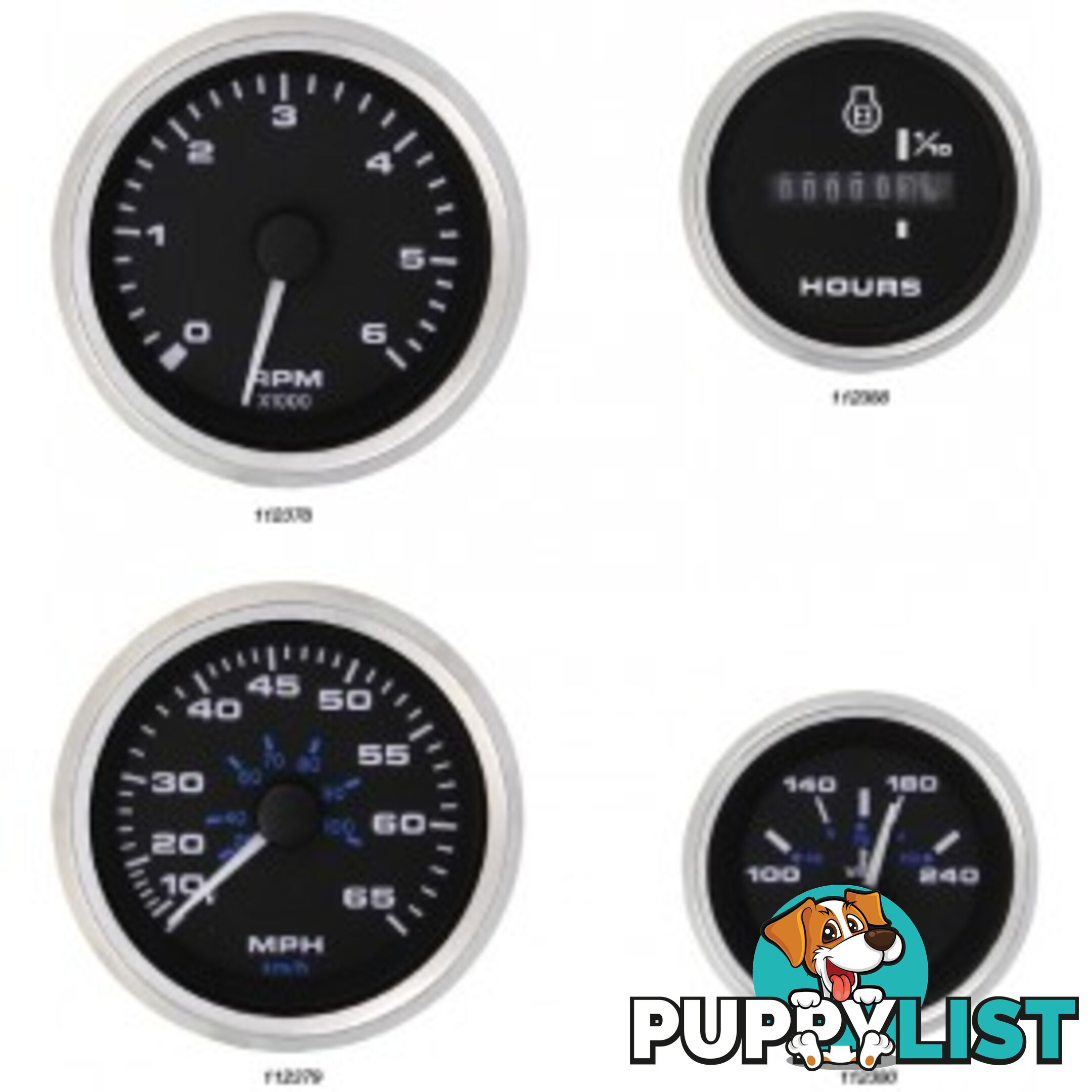 Veethree Instruments Premier Pro Domed Staineless Steel Gauges - 112386 - Fuel Gauge - 112386