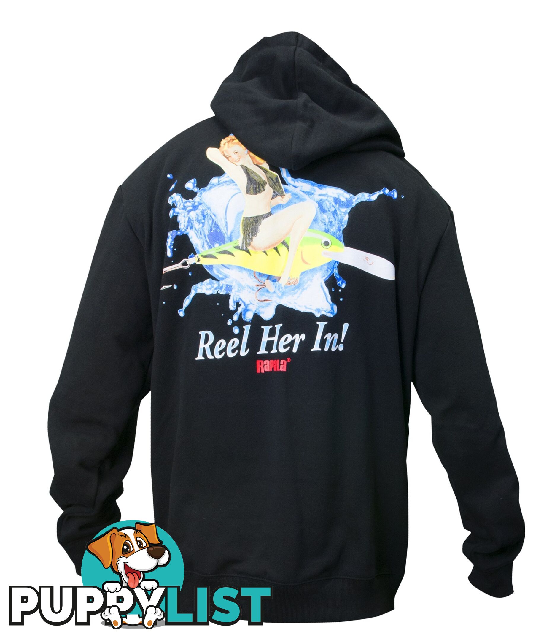 Rapala Jumper Hoodie Reel Her In Black - RAPALA RJHRH-BLK