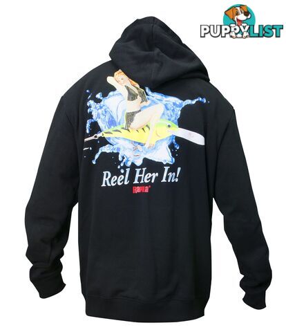 Rapala Jumper Hoodie Reel Her In Black - RAPALA RJHRH-BLK