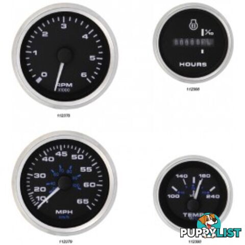 Veethree Instruments Premier Pro Domed Staineless Steel Gauges - 112379 - Speedo Kit 65mph - 112379