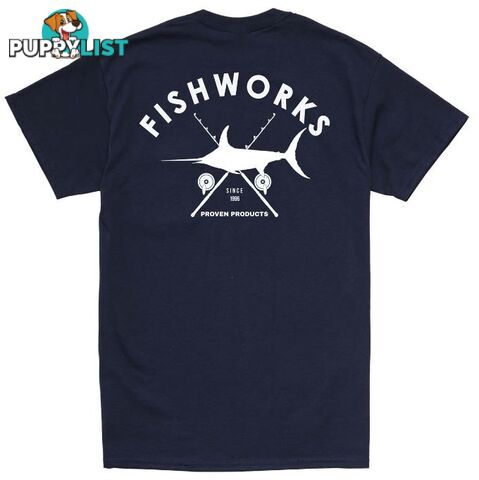 Swords &amp; Rods Pocket Tee - Navy - X-Large - SSPOCKETTEE-XL-NAVY