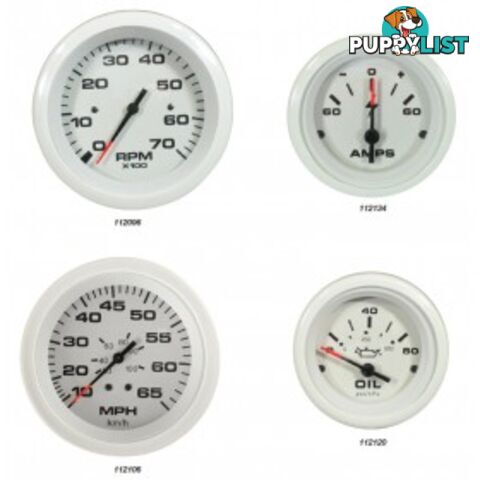 Veethree Instruments Arctic White Gauges - 112098 - Tacho 4000rpm - 112098