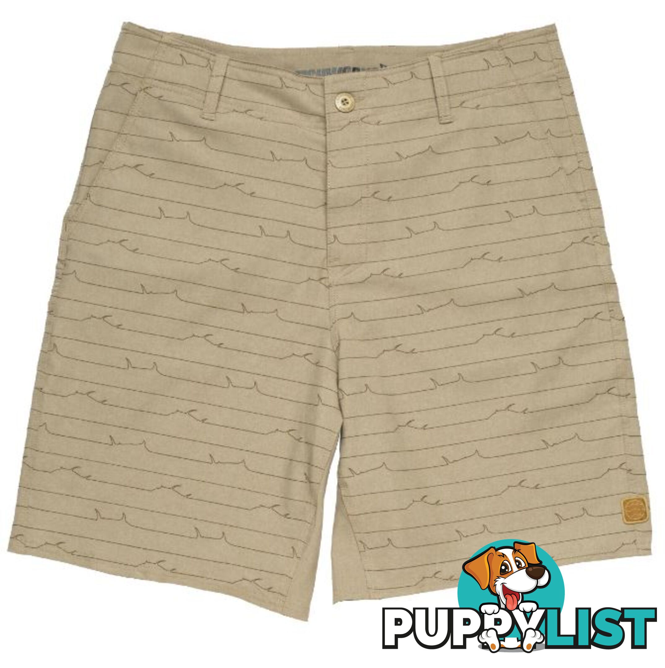 Stretch Clipperton - Khaki Heather Stripe Short - 36 - CLIPPERTON36-KHAKI