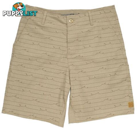 Stretch Clipperton - Khaki Heather Stripe Short - 36 - CLIPPERTON36-KHAKI