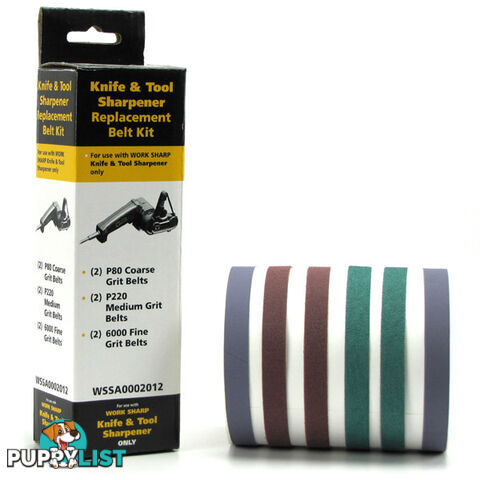 6pc Assorted Replacement Belt Pack To Suit Worksharp WSKTS - WSSA0002012