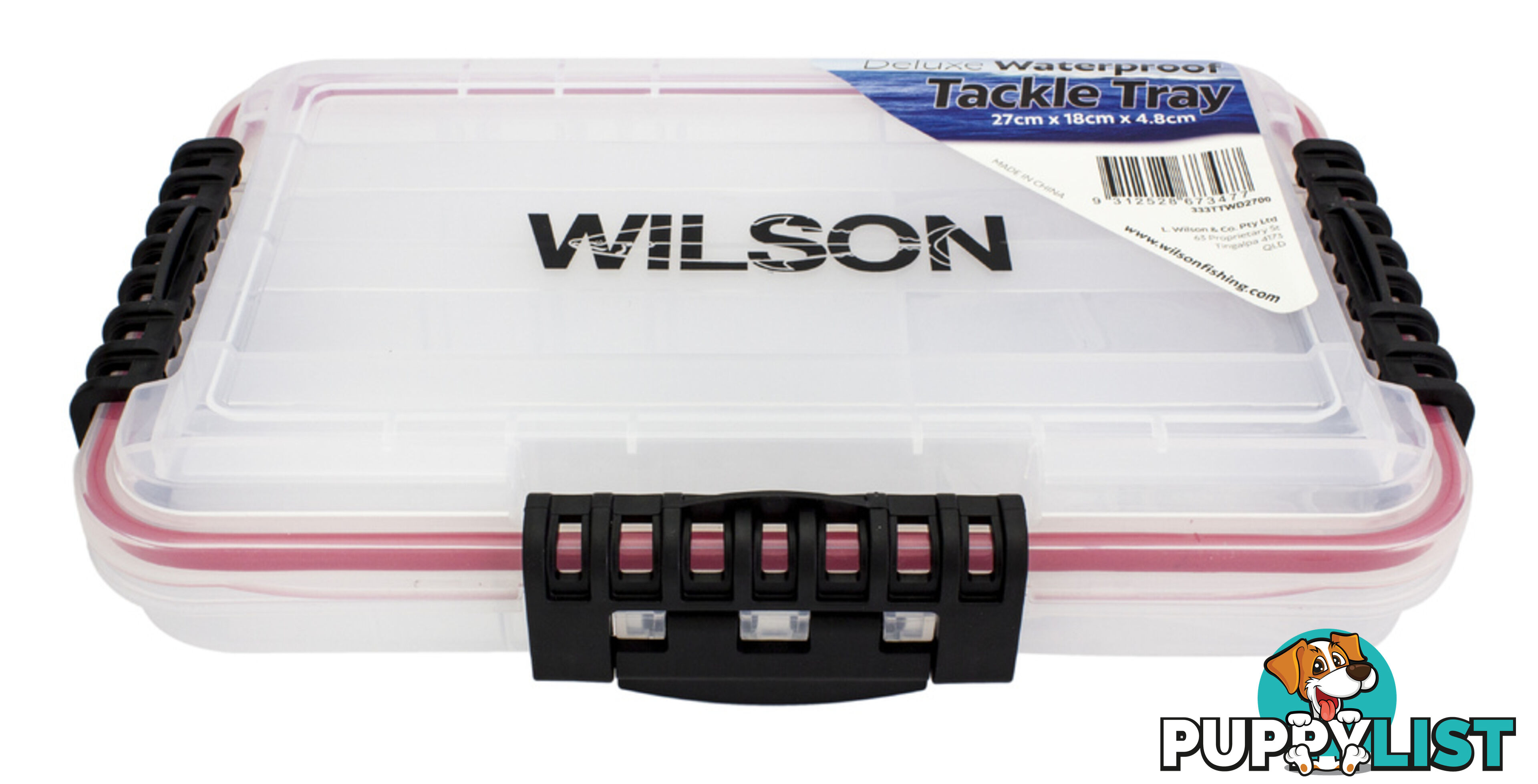 Wilson deluxe waterproof tackle tray - l.333ttwd3508