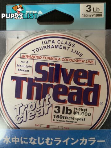 Unitika Silver Thread Trout Clear - 3lb