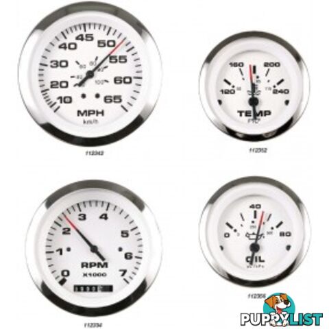 Veethree Instruments Lido Pro Domed Gauges - 112334 - Tacho 7000rpm c/w hourmeter - 112334