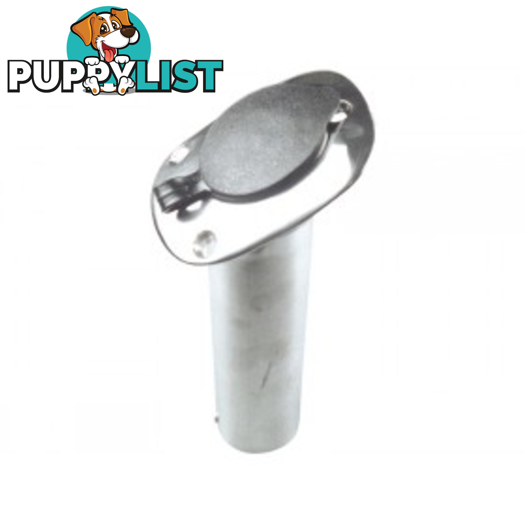 Flush Mount Rod Holder - Cast Stainless Steel With Cap - 192543