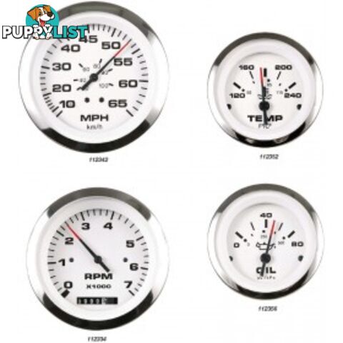 Veethree Instruments Lido Pro Domed Gauges - 112352 - Water Temp Gauge - 112352