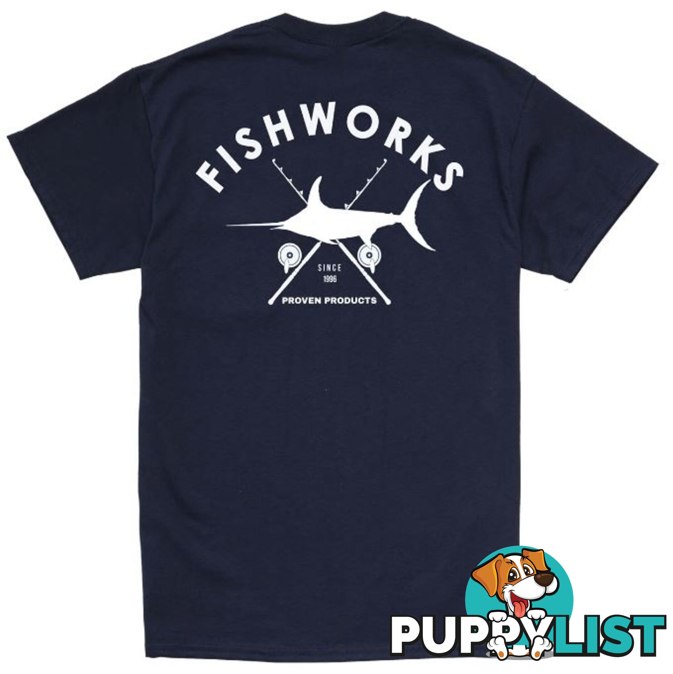 Swords &amp; Rods Pocket Tee - Navy - Fishworx SSPOCKETTEE-NAVY