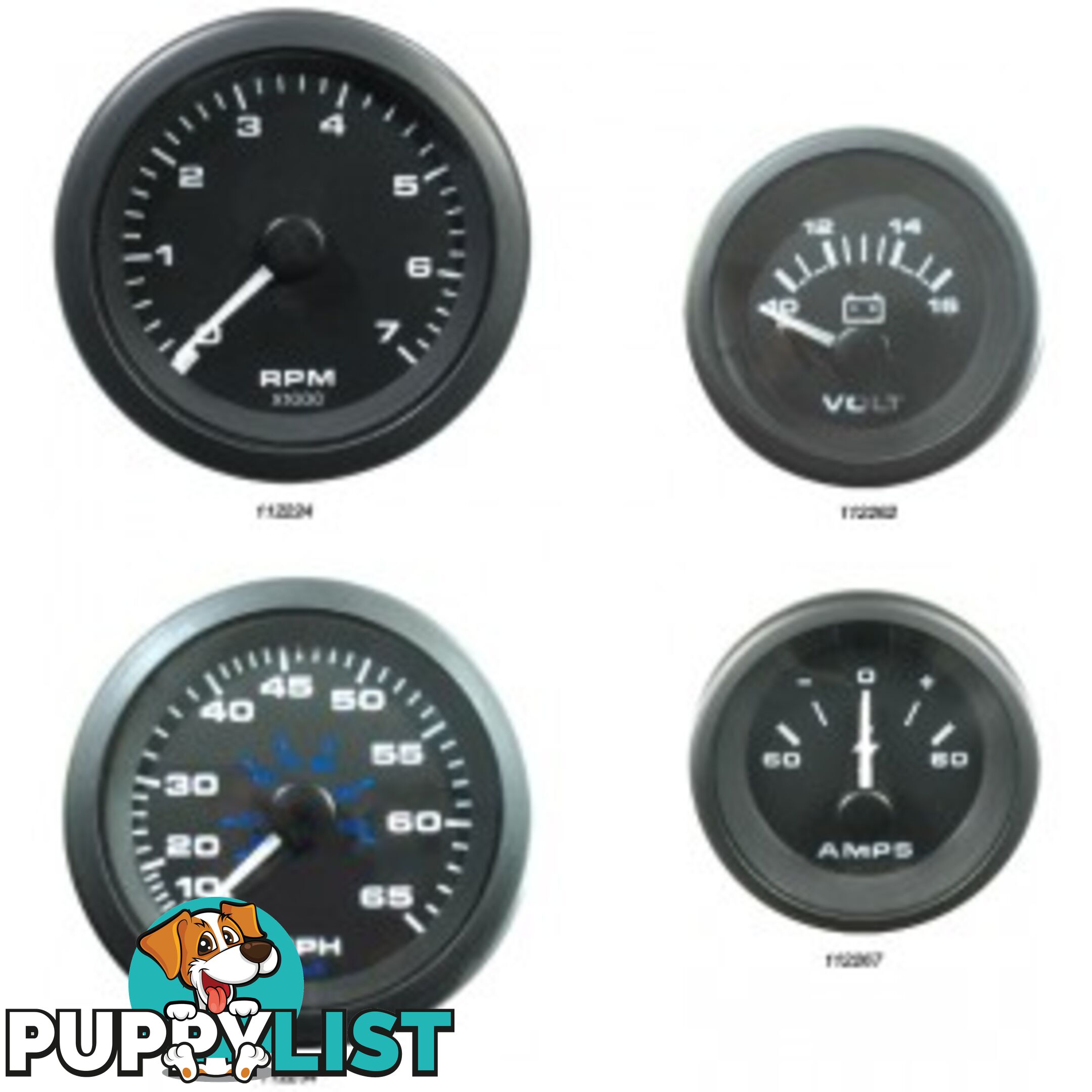 Veethree Instruments Premier Pro Domed Gauges - 112230 - Speedo Kit 35mph - 112230