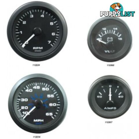 Veethree Instruments Premier Pro Domed Gauges - 112230 - Speedo Kit 35mph - 112230