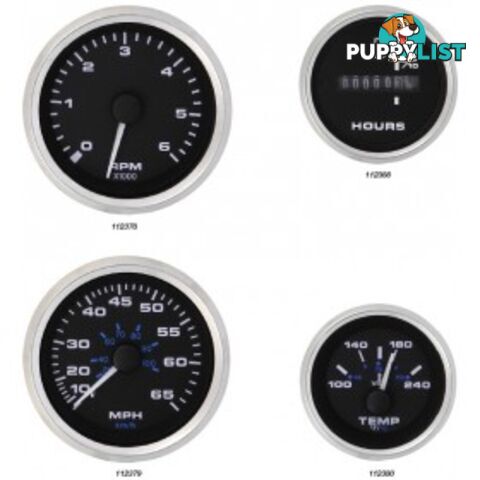 Veethree Instruments Premier Pro Domed Staineless Steel Gauges - 112388 - Hourmeter - 112388