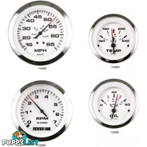 Veethree Instruments Lido Pro Domed Gauges - 112356 - Oil Pressure 0-80psi - 112356