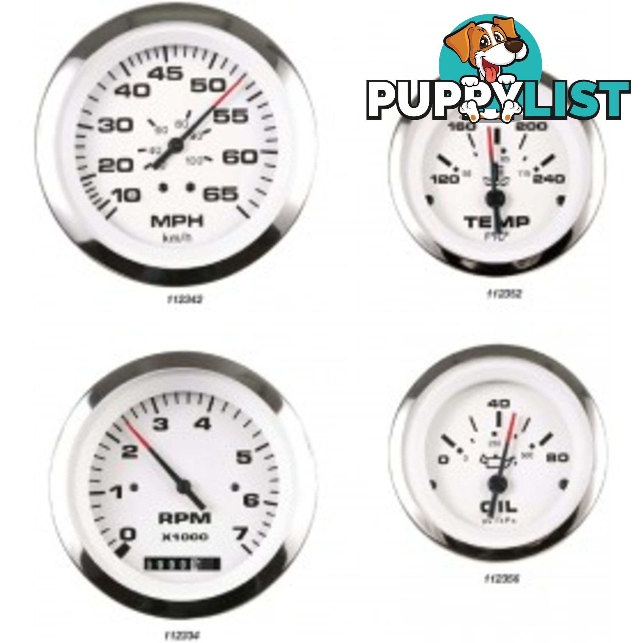 Veethree Instruments Lido Pro Domed Gauges - 112358 - Oil Pressure 0-100psi - 112358