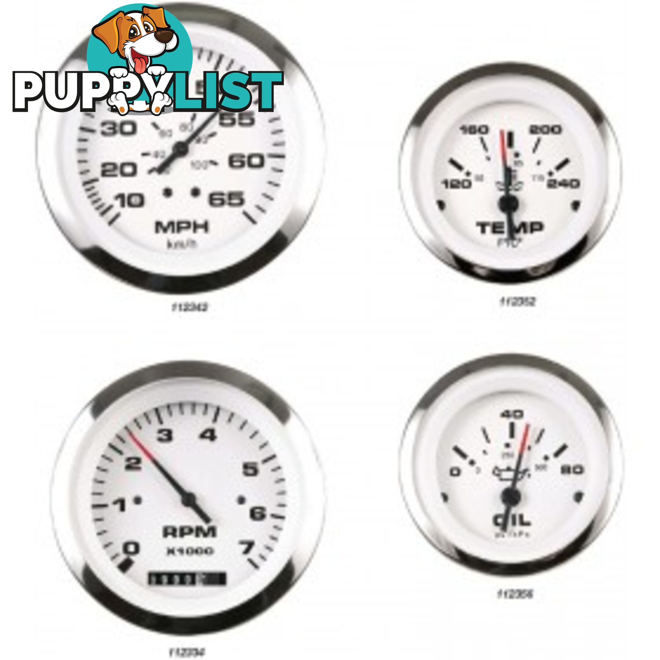 Veethree Instruments Lido Pro Domed Gauges - 112342 - Speedo Kit 65mph - 112342