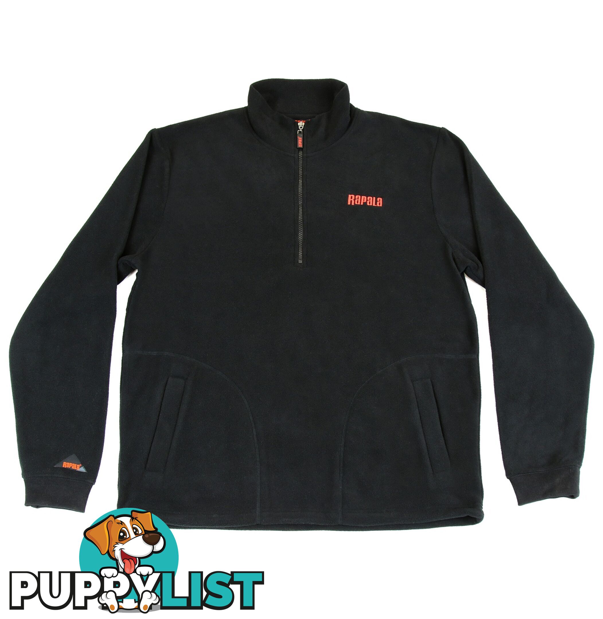 Rapala South Coast 1/4 Zip Polar Fleece - Medium - RJPFSC-BLKGRY