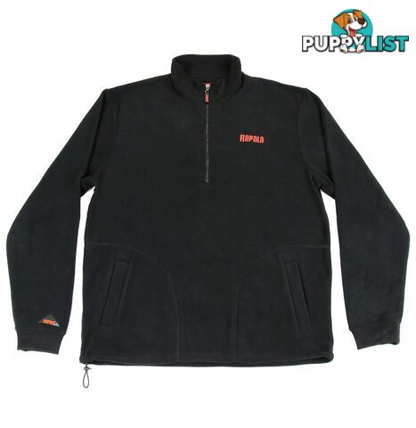 Rapala South Coast 1/4 Zip Polar Fleece - Medium - RJPFSC-BLKGRY