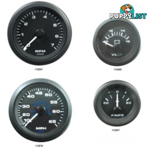 Veethree Instruments Premier Pro Domed Gauges - 112252 - Oil Pressure Gauge 0-80psi