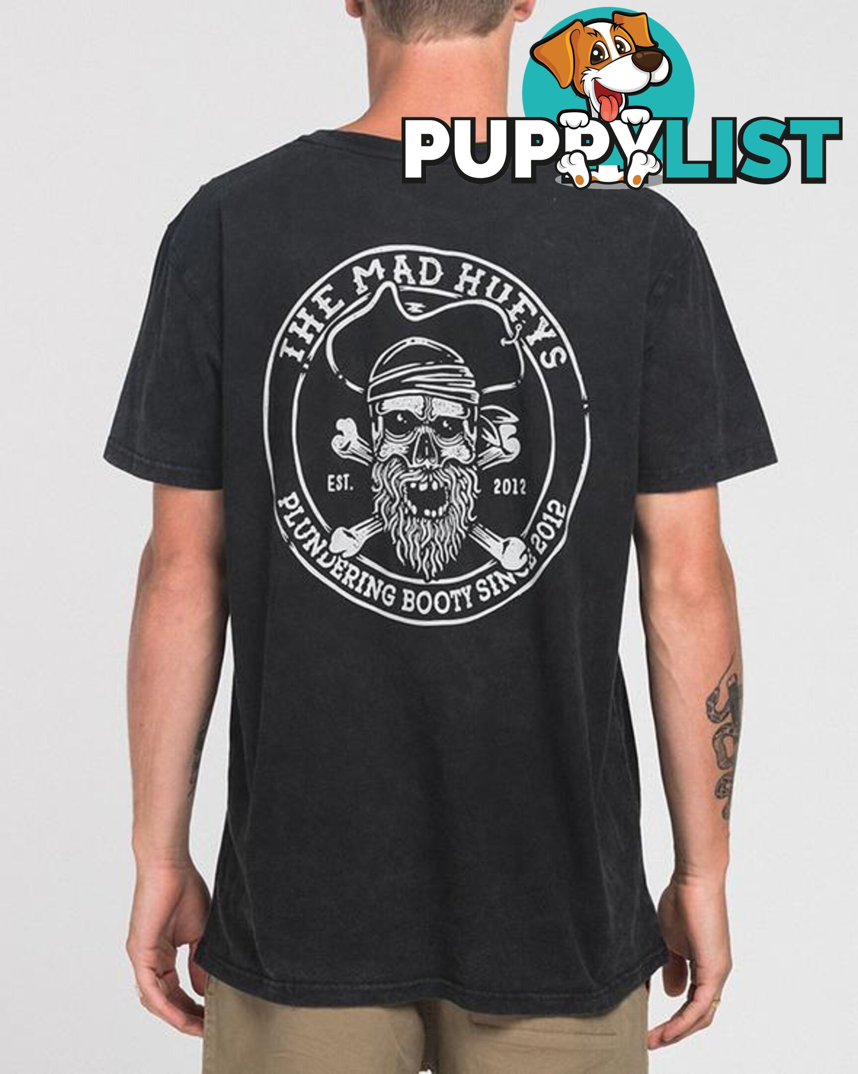 PLUNDERING SS TEE - ACID BLACK - Large - H418M01001-L