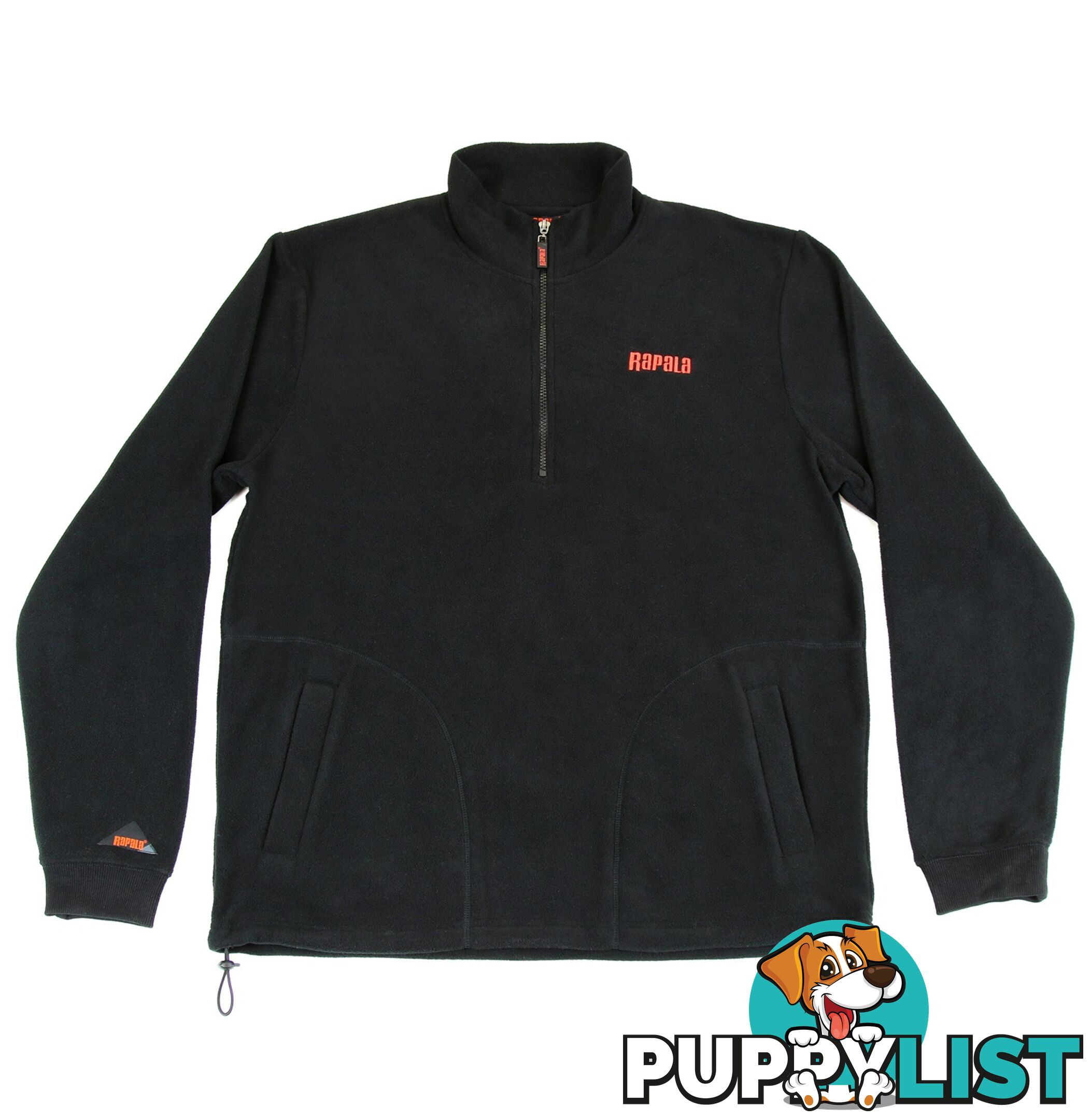 Rapala South Coast 1/4 Zip Polar Fleece - 2XL - RJPFSC-BLKGRY