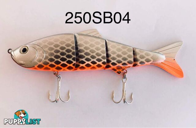 King Hit Swimbait Lure 250mm 140g - Silver - 250SB04