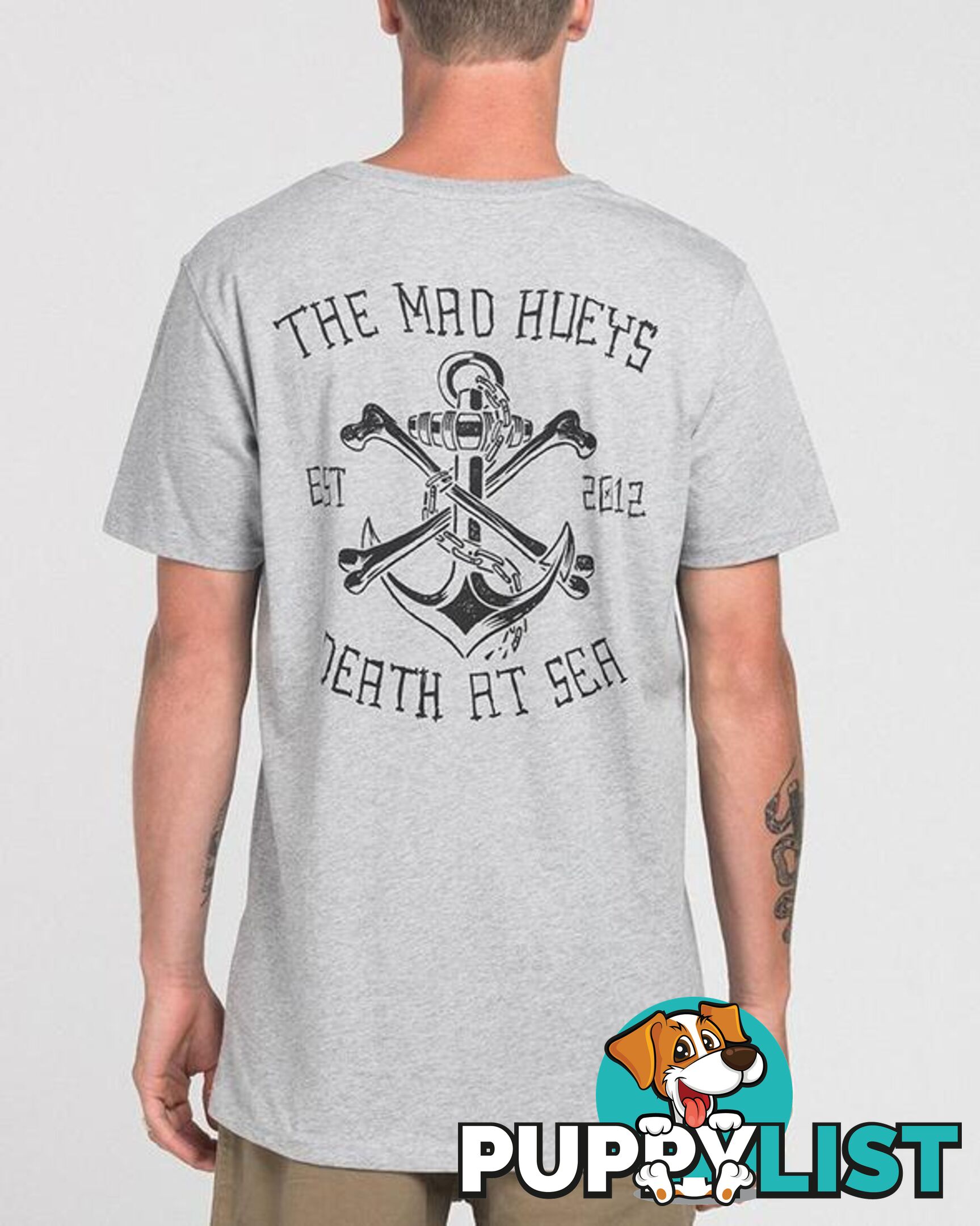 DEATH AT SEA TEE - GREY MARLE - XX-Large - H218M01003-XXL