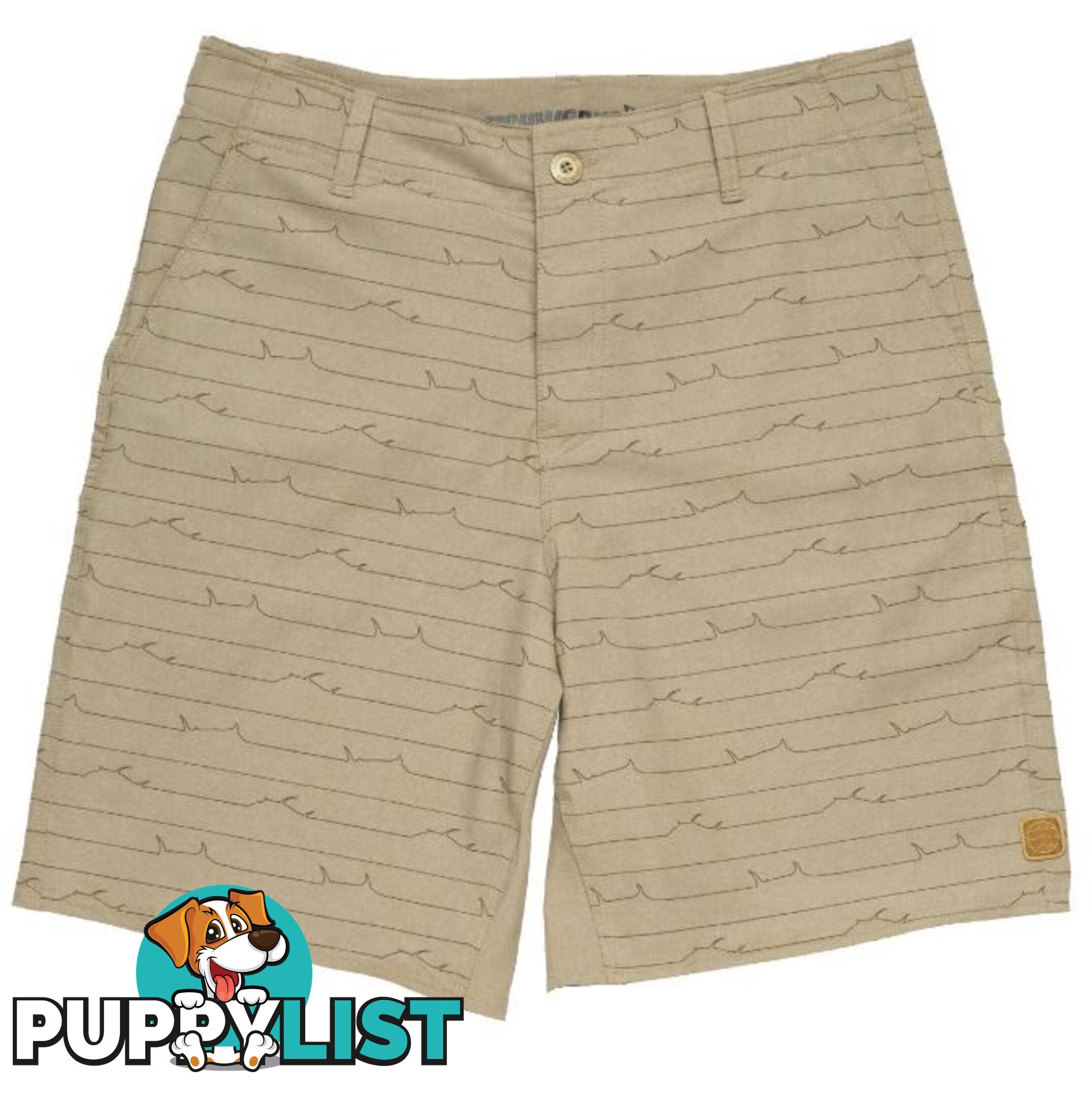 Stretch Clipperton - Khaki Heather Stripe Short - 38 - CLIPPERTON38-KHAKI