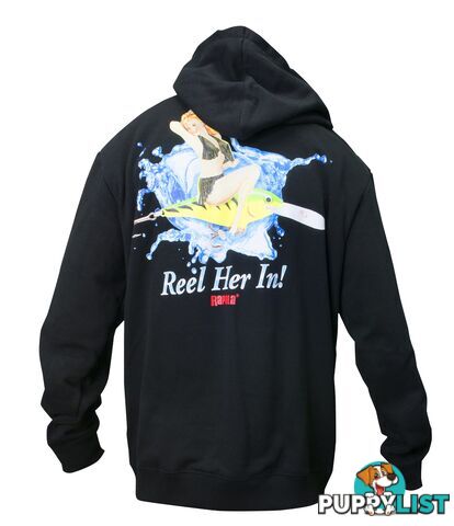 Rapala Jumper Hoodie Reel Her In Black - 2XL - RJHRH-BLK