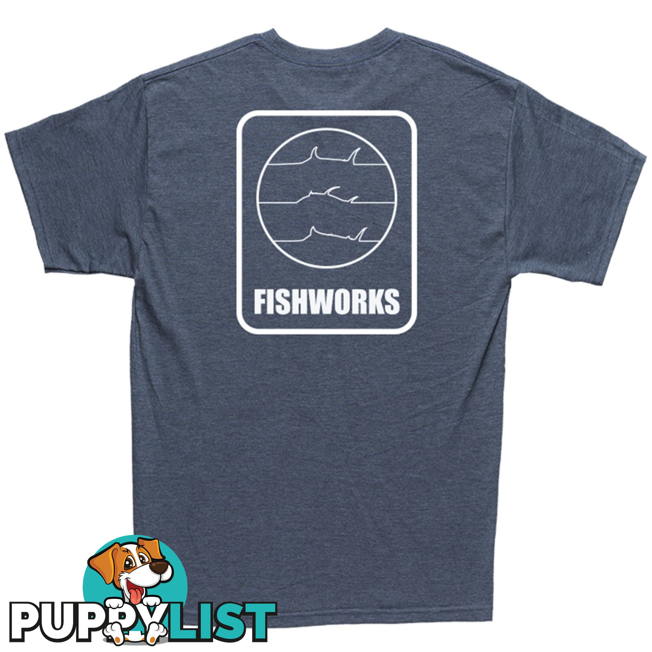 Fine Lines Tee - Navy - Fishworx SSFLTEE-NAVY