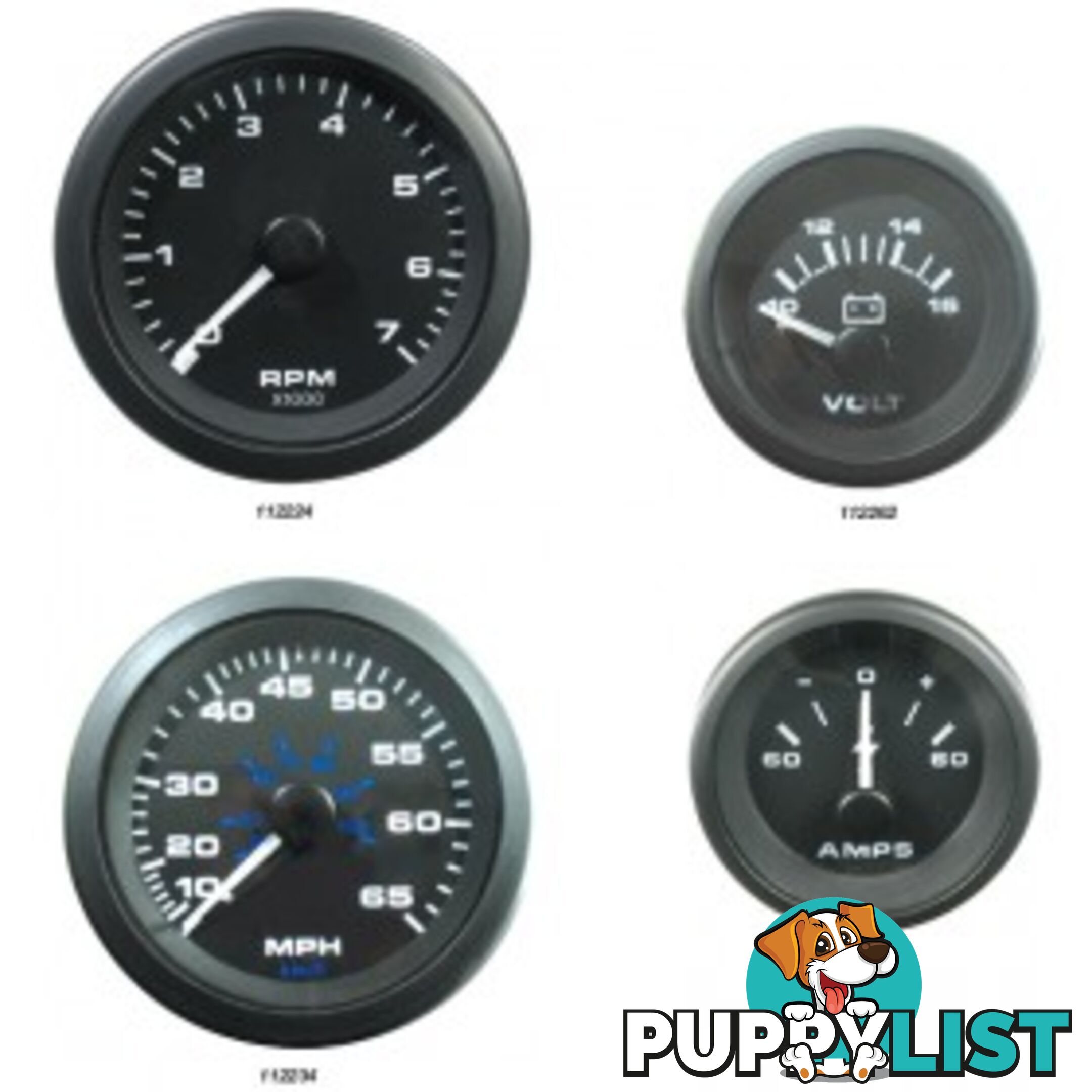 Veethree Instruments Premier Pro Domed Gauges - 112274 - Trim Gauge Mercury - 112274