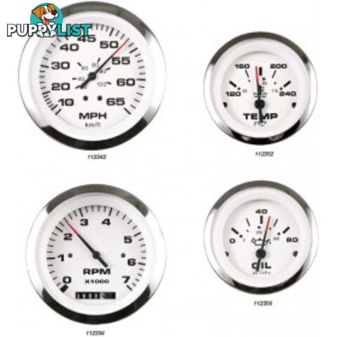 Veethree Instruments Lido Pro Domed Gauges - 112372 - Trim Gauge Mercury - 112372