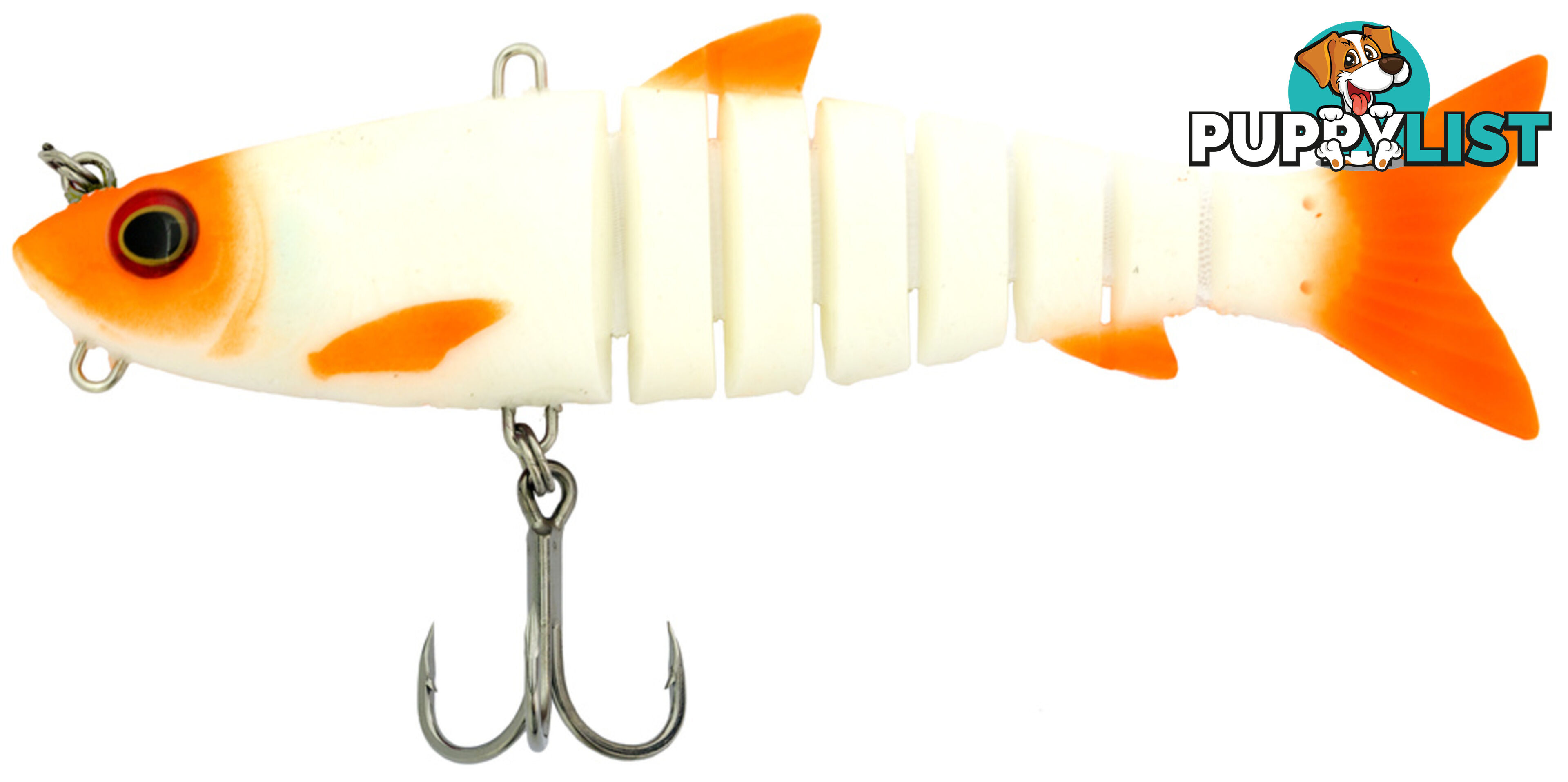 Zerek 8" live swimbait (orange fin albino)