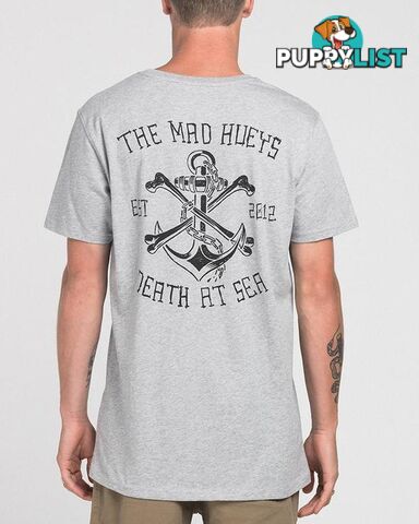 DEATH AT SEA TEE - GREY MARLE - The Mad Hueys H218M01003