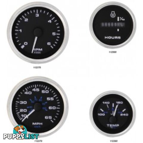 Veethree Instruments Premier Pro Domed Staineless Steel Gauges - 112378 - Tacho 6000rpm - 112378